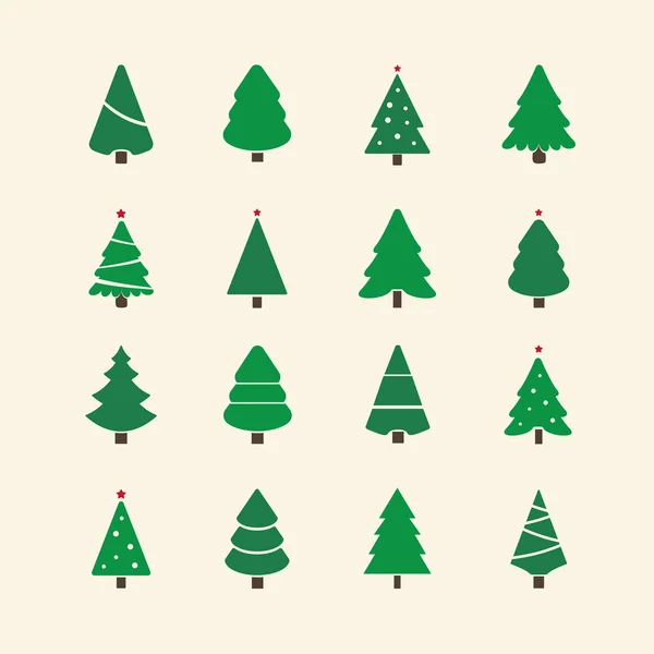 Weihnachtsbaum gesetzt Hintergrund — Stockvektor