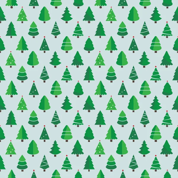 Christmas tree pattern blue background — Stock Vector