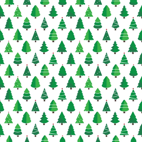 Patrón de árbol de navidad fondo blanco — Vector de stock