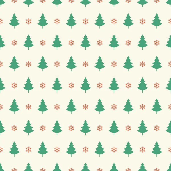 Vintage árbol de Navidad patrón de fondo — Vector de stock