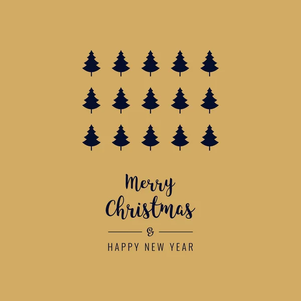 Frohe Weihnachten Gruß Textkarte goldenen Hintergrund — Stockvektor