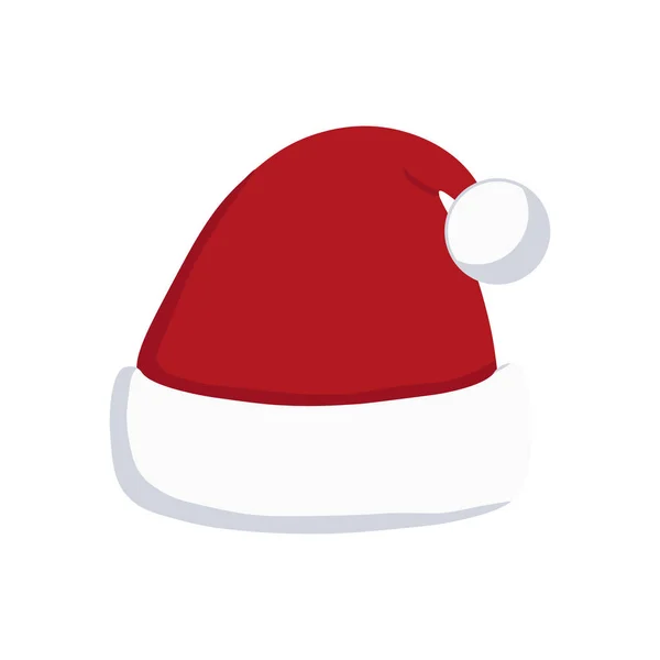 Santa sombrero aislado fondo — Archivo Imágenes Vectoriales