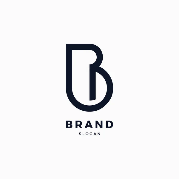 B letterlogo ontwerp — Stockvector