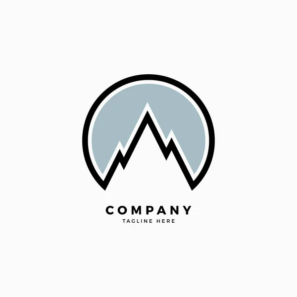 Diseño del logotipo del deporte de montaña — Vector de stock