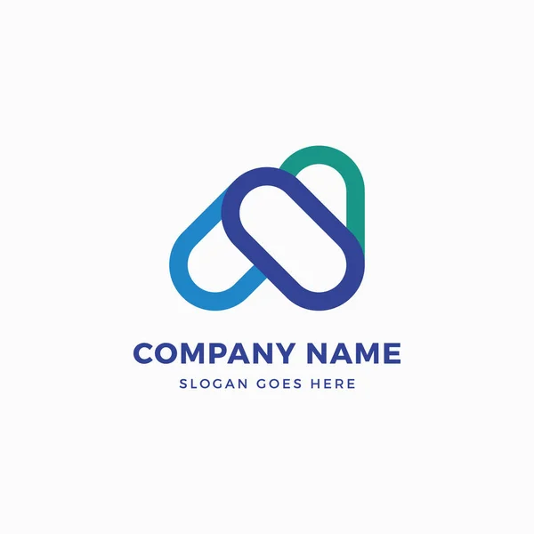 N brevmall kedja Logo Design — Stock vektor