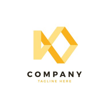 Geometrik altın balık Logo tasarımı