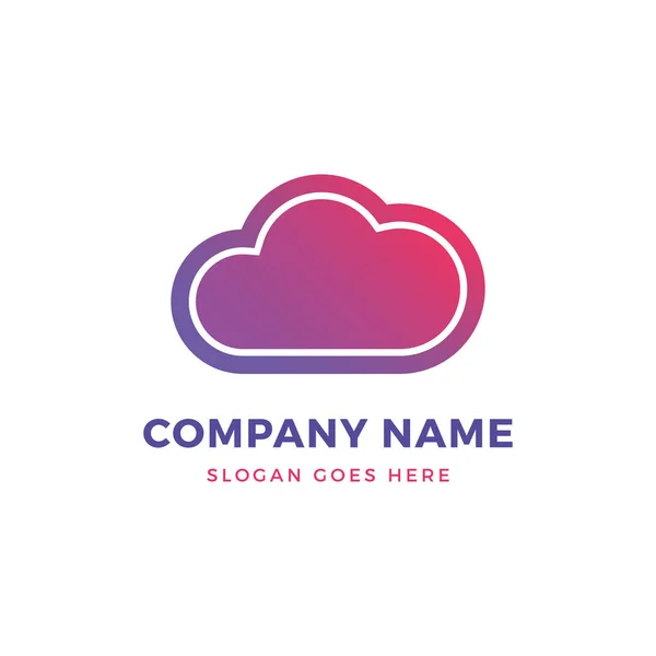 Cloud gradient logo design — Stock Vector