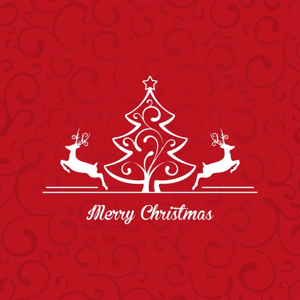 Ozdobné vánoční přání s pozdravy — Stockový vektor