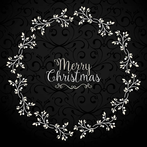 Elegantní vánoční přání s pozdravem — Stockový vektor