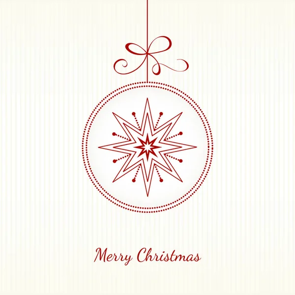 Snowflake bugiganga elegante linha design natal cartão branco fundo —  Vetores de Stock