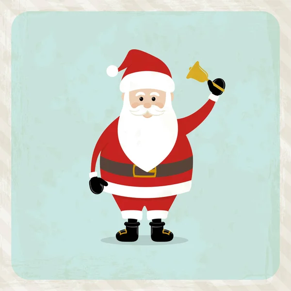 Santa Claus roztomilé kreslené vánoční přání pozadí — Stockový vektor