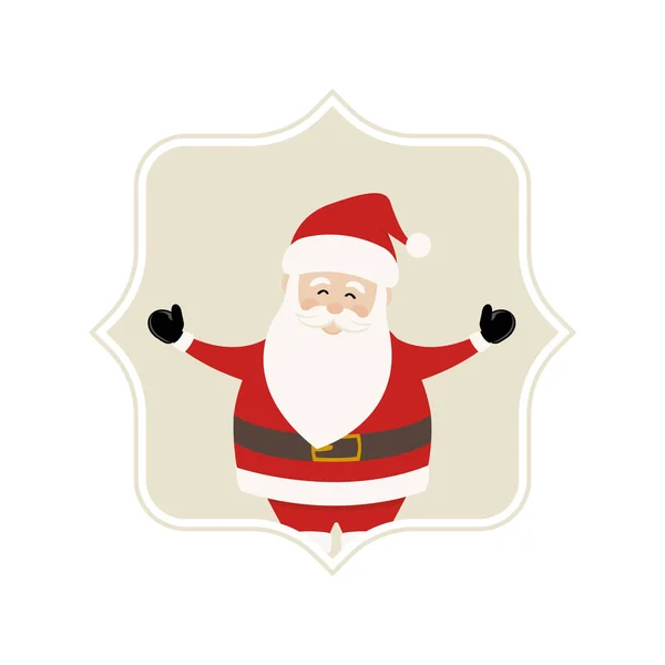 サンタクロースかわいい漫画セットクリスマスグリーティングカードの背景 — ストックベクタ