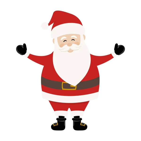 Санта Клаус, милий карикатурний вітальний майданчик Векторна Графіка