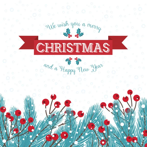 Christmas decoration Card Design white background — Stock Vector