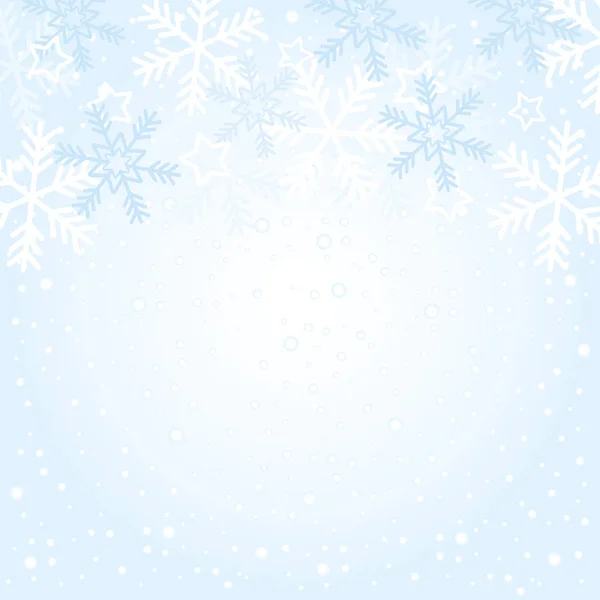 Fondo invernal con copos de nieve elementos de decoración fondo de nieve — Vector de stock