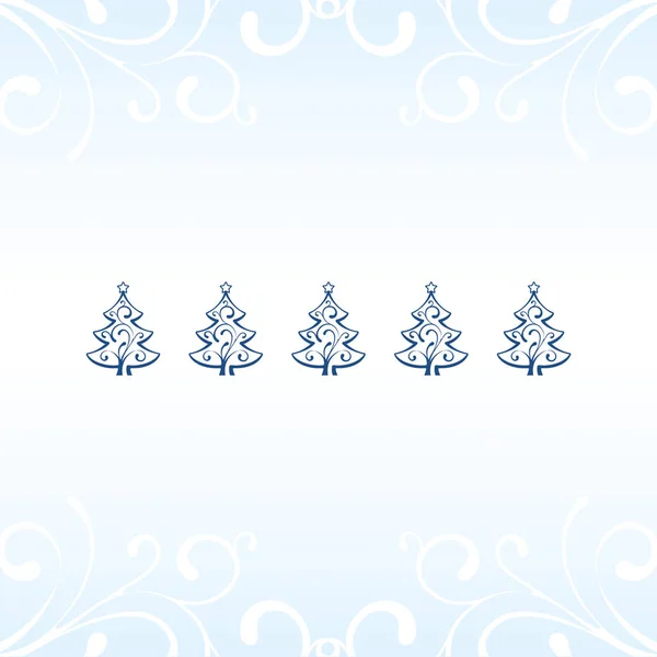 Weihnachten Hintergrund mit Weihnachtsbäumen Dekoration Karte Element weiß Hintergrund — Stockvektor