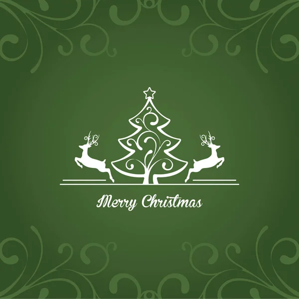 Vánoční přání s pozdravy dekorace karta prvek bílé pozadí — Stockový vektor