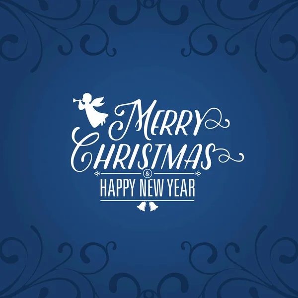 Vánoční přání s pozdrav dekorace karta prvek pozadí — Stockový vektor