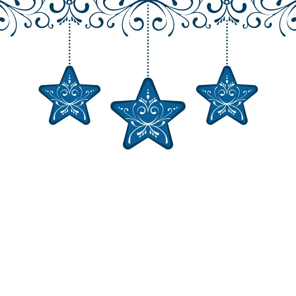 Christmas Star Dekoration dekoration kort element bakgrund — Stock vektor