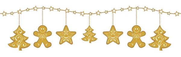 クリスマス要素装飾カード要素の背景をぶら下げ — ストックベクタ