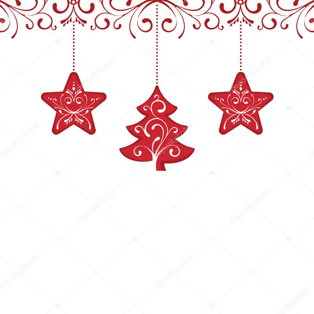 Christmas Star Decoration decoration card element background
