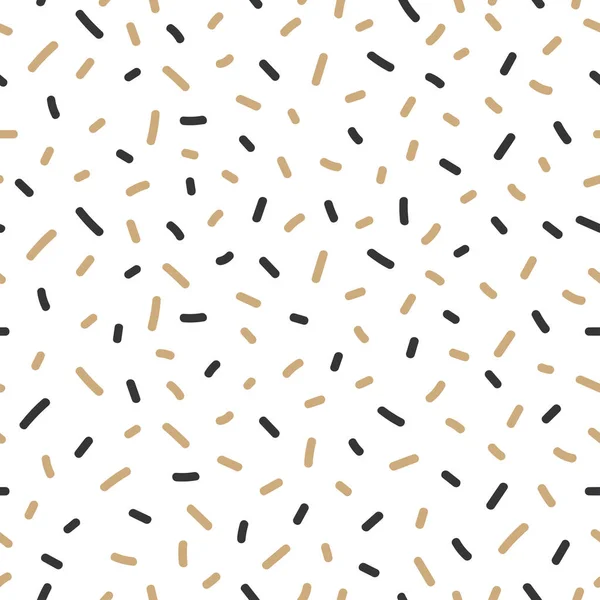 Kerstmis naadloos patroon met confetti geïsoleerde witte achtergrond — Stockvector