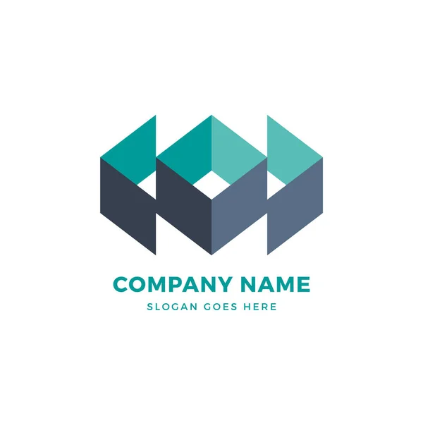 Creative Square Box векторный шаблон логотипа иконки дизайн. Абстрактный логотип . — стоковый вектор