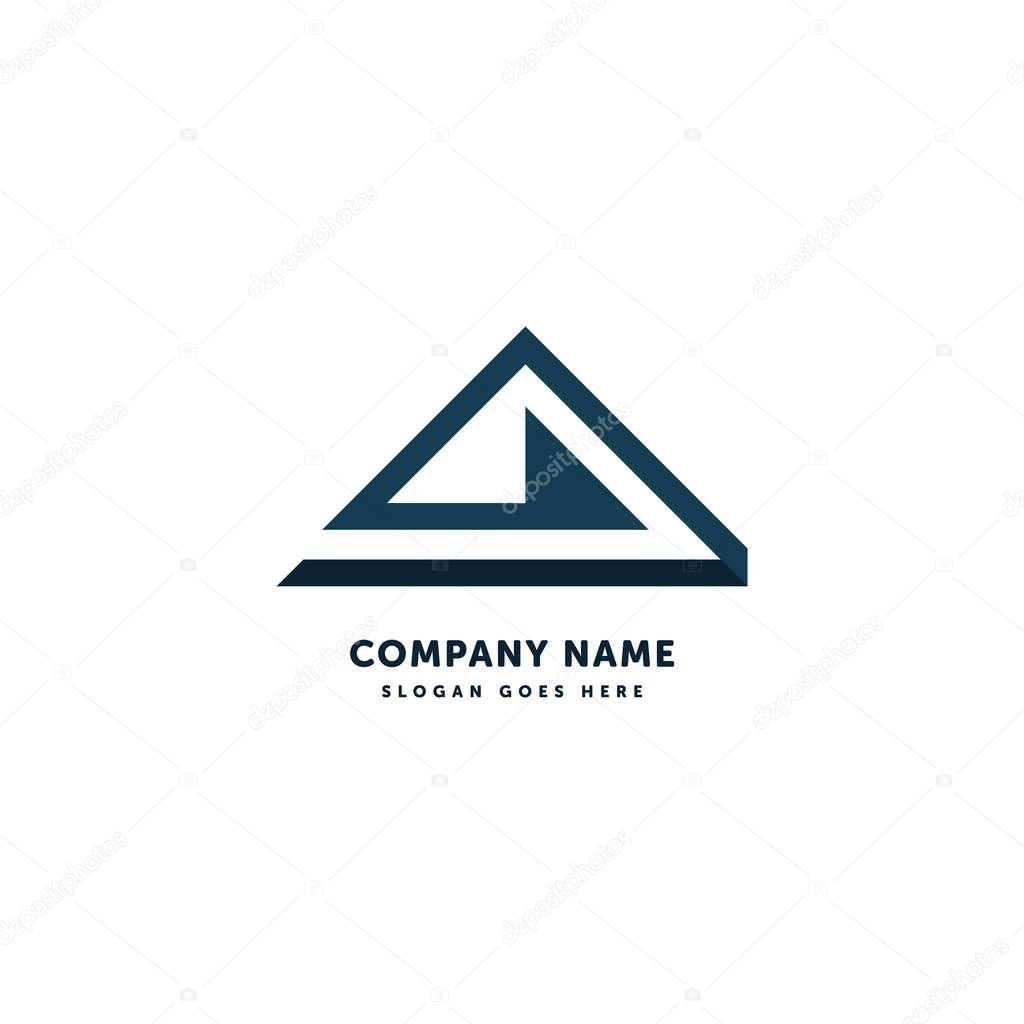 Architecture Vector Logo. Creative abstract icon mark design template. Abstract logotype concept element sign shape.