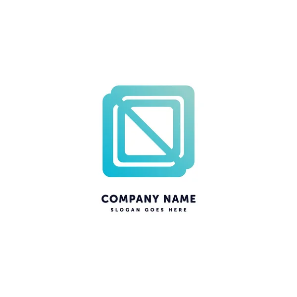 Logotipo Vetorial Quadrado Modelo Design Marca Ícone Abstrato Criativo Logotipo — Vetor de Stock