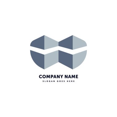 Vektör logosu. Yaratıcı soyut simge tasarım şablonu. Soyut logotip konsept element işaret şekli.