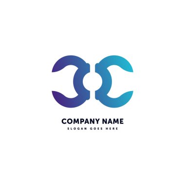 Zincir Vektör Logosu. Soyut simge tasarım şablonu. Yaratıcı logotype konsept element işaret şekli.