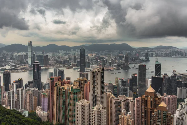 Güzel manzara formu Hong Kong Victoria Peak hill kesmek — Stok fotoğraf