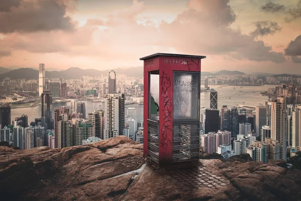 Phone Booth Rocks Hill — Stock Photo, Image