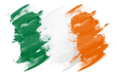 Fırçayla boyanmış İrlanda Bayrağı