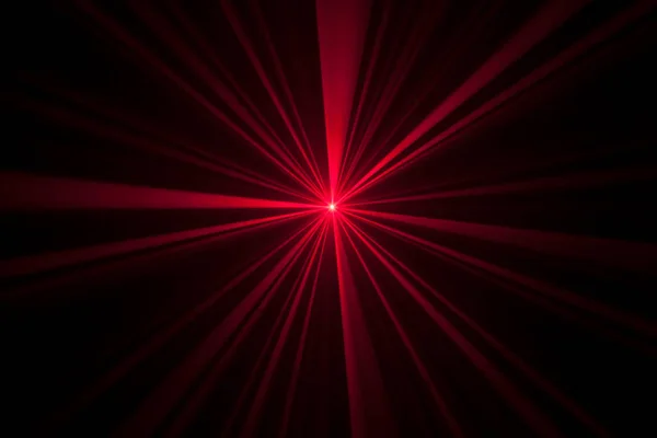 Kleurrijke Laserlichtstralen Genomen Donkere Kamer — Stockfoto