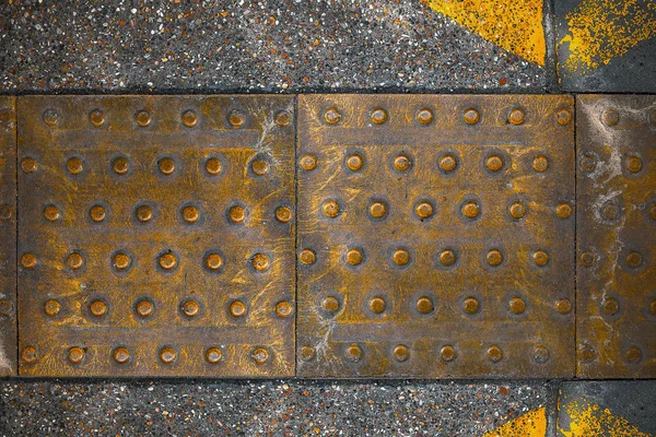 Fußweg Hintergrund Gelb Kunststoff — Stockfoto