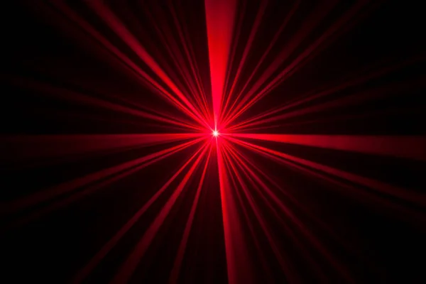 Kleurrijke Laserlichtstralen Genomen Donkere Kamer — Stockfoto