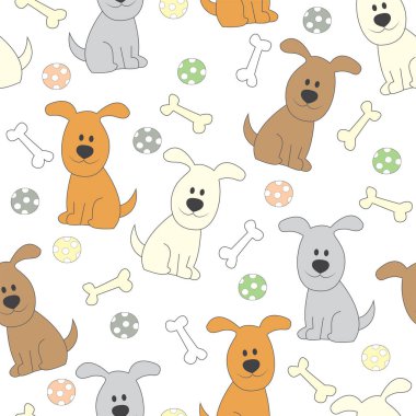  Şirin köpek pürüzsüz desen.