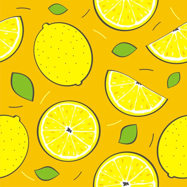 Sorunsuz vektör limon desen — Stok Vektör
