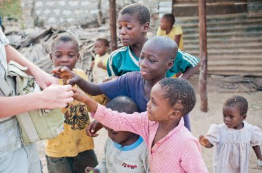 Mombasa. Kenya. 26 Ocak 2012 çocuk Afrika