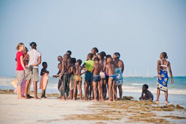 Mombasa. Kenya. 26 Ocak 2012 çocuk Afrika
