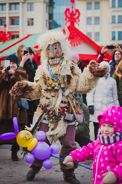 Rusland. Moscow.Red plein 26 februari 2017. Carnaval Maslenica — Stockfoto