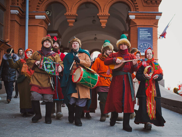 Russia. Moscow.Red square 26 Feb 2017. Carnival Maslenica