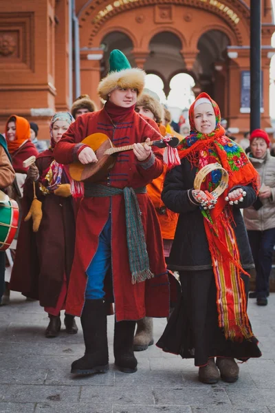 Oroszország. Moscow.Red tér 26 Feb 2017. Farsangi Maslenica — Stock Fotó