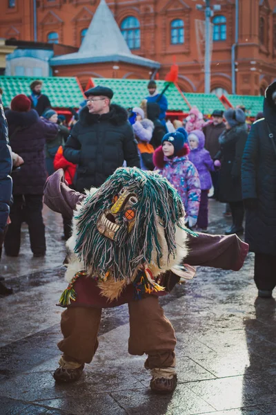 Russia. Moscow.Piazza rossa 26 feb 2017. Carnevale Maslenica — Foto Stock