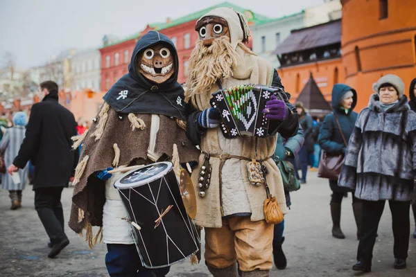 Rusland. Moscow.Red plein 26 februari 2017. Carnaval Maslenica — Stockfoto