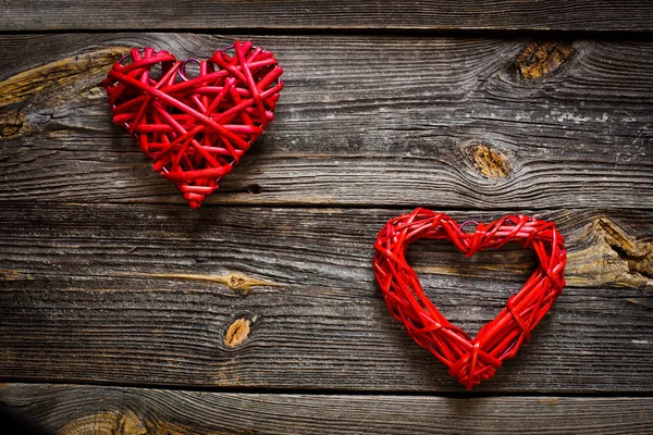 Heart on a wooden background — Stock Photo, Image