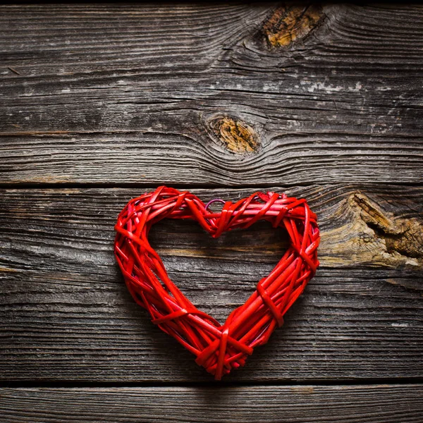 Heart on a wooden background — Stock Photo, Image