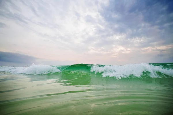 海藻とターコイズ ブルーの海の波 — ストック写真