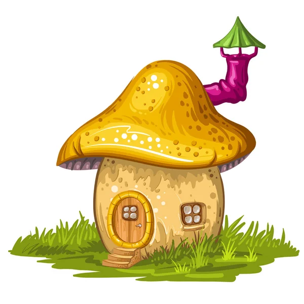 Haus für Gnom aus Pilz — Stockvektor